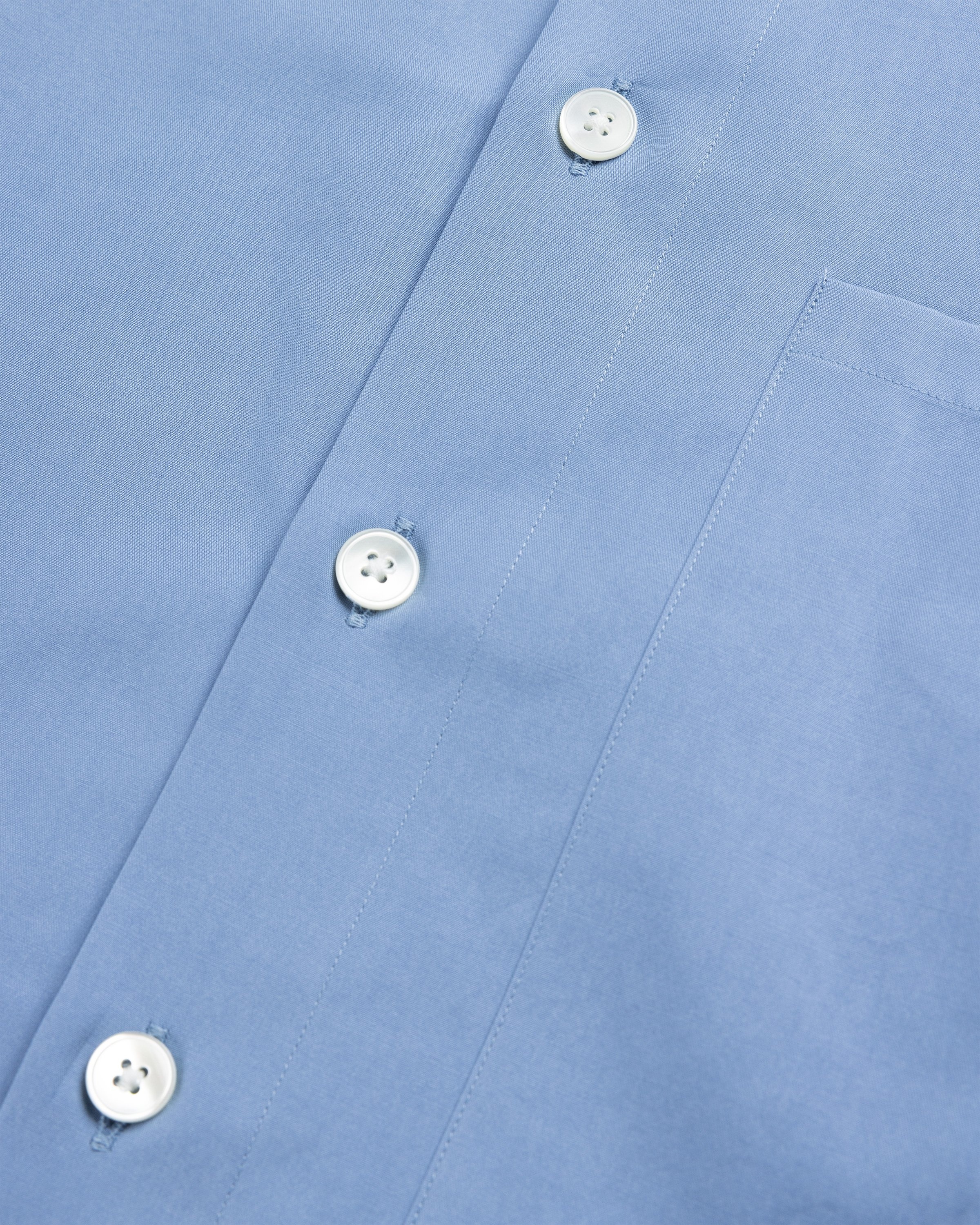 Auralee – Washed Finks Twill Big Shirt Blue | Highsnobiety Shop